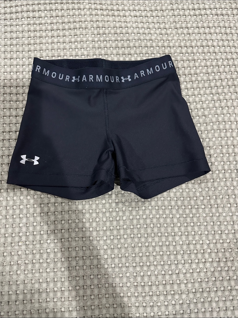 Under Armour Black Women’s Compression Bike Shorts with Logo Waistband